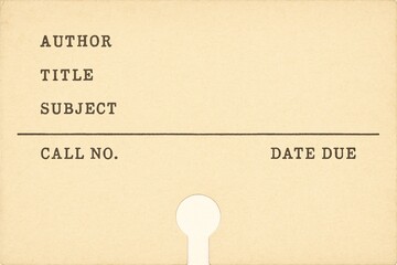 Vintage library card template
