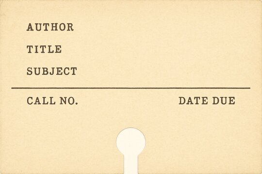 Vintage library card template
