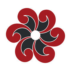 An illustration of a vectors different type of  flowers, traditional and cultural alpona design in continuous line art drawing style.