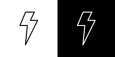 Fototapeta premium Lightning icon symbol concept for graphic design, Website, UI. Svg