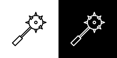 Mace icon symbol concept for graphic design, Website, UI. Svg