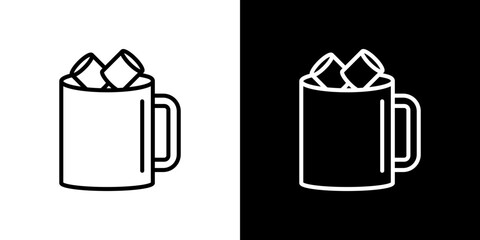 Marshmallows Mug icon symbol concept for graphic design, Website, UI. Svg