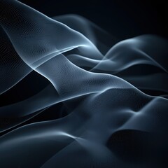 Obraz premium Abstract waves of light move gracefully in a dark background creating a captivating visual experience