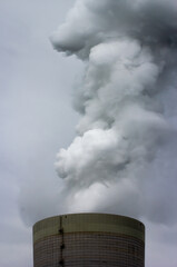 Smoke from the chimney of a thermal power plant