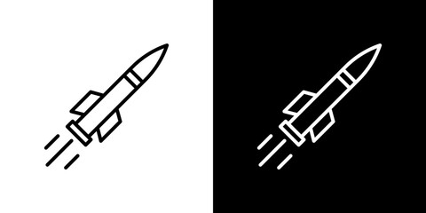 Missile icon symbol concept for graphic design, Website, UI. Svg