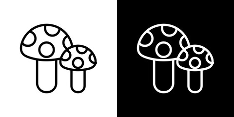 Mushrooms icon symbol concept for graphic design, Website, UI. Svg