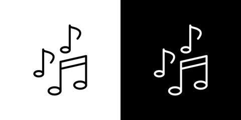 Music note icon symbol concept for graphic design, Website, UI. Svg