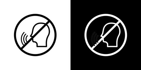 Fototapeta premium No talking signs symbol concept for graphic design, Website, UI. Svg