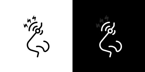Nose pain icon symbol concept for graphic design, Website, UI. Svg