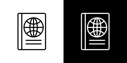 Passport icon symbol concept for graphic design, Website, UI. Svg