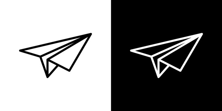 Paper plane icon symbol concept for graphic design, Website, UI. Svg