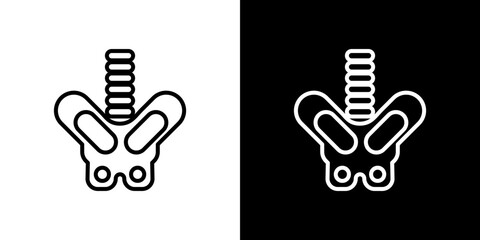 Pelvis icon symbol concept for graphic design, Website, UI. Svg