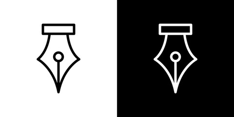 Pen nib icon symbol concept for graphic design, Website, UI. Svg