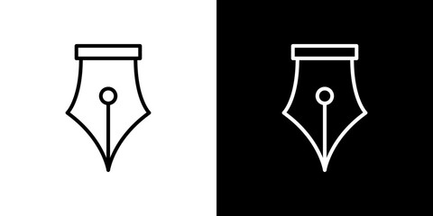 Pen nib icon symbol concept for graphic design, Website, UI. Svg
