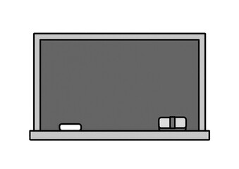 clip art of simple blackboard on white background　　　