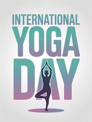 International Yoga day social media post Yoga Motivation Positive Vibe, Peaceful Mind typography text on a White background