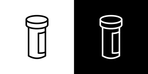 Prescription bottle icon symbol concept for graphic design, Website, UI. Svg