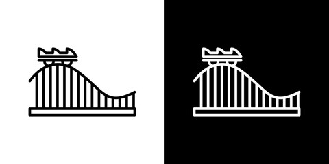 Roller coaster icon symbol concept for graphic design, Website, UI. Svg