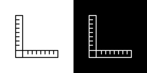 Ruler combined icon symbol concept for graphic design, Website, UI. Svg