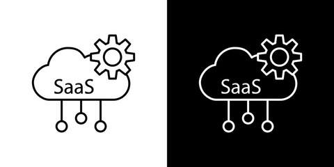 SaaS icon symbol concept for graphic design, Website, UI. Svg