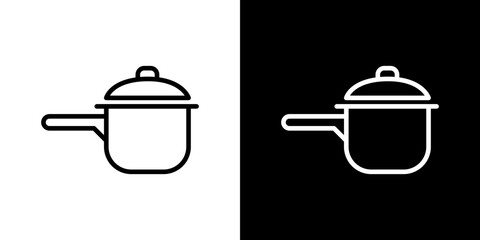Sauce pan icon symbol concept for graphic design, Website, UI. Svg