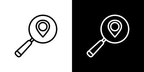 Search Location icon symbol concept for graphic design, Website, UI. Svg