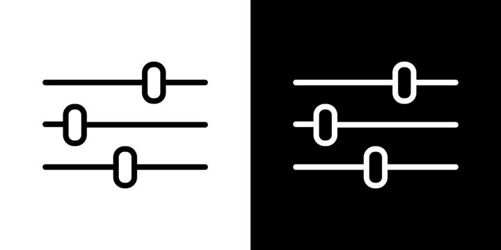 Settings sliders icon symbol concept for graphic design, Website, UI. Svg