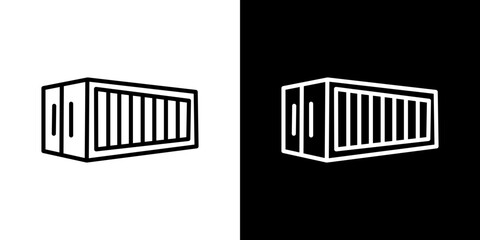 Shipping Container icon symbol concept for graphic design, Website, UI. Svg