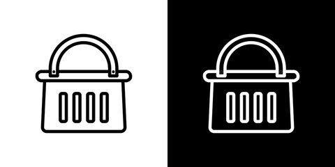 Shopping basket icon symbol concept for graphic design, Website, UI. Svg
