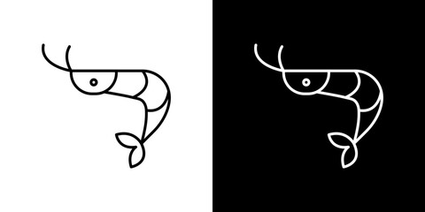 Shrimp icon symbol concept for graphic design, Website, UI. Svg