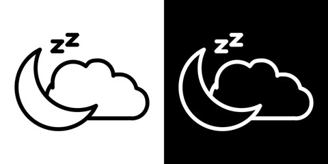 Sleep icon symbol concept for graphic design, Website, UI. Svg