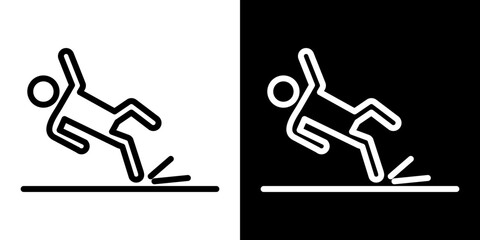 Slippery floor icon symbol concept for graphic design, Website, UI. Svg