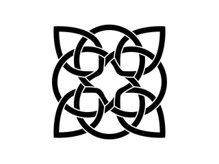 celtic knot trinity endless love on white background for tattoo symbol religion icon logo. vector illustration