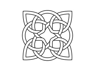 celtic knot trinity endless love on white background for tattoo symbol religion icon logo. vector illustration