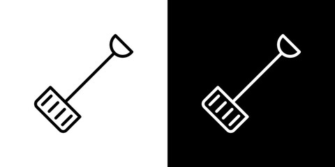 Snow shovel icon symbol concept for graphic design, Website, UI. Svg