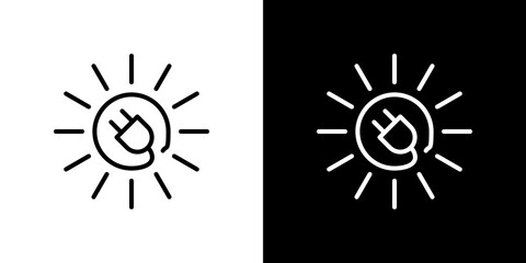 Solar energy icon symbol concept for graphic design, Website, UI. Svg