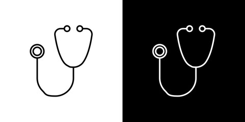 Stethoscope icon symbol concept for graphic design, Website, UI. Svg