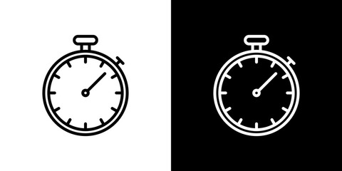 Stopwatch icon symbol concept for graphic design, Website, UI. Svg
