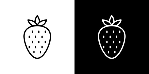 Strawberry icon symbol concept for graphic design, Website, UI. Svg