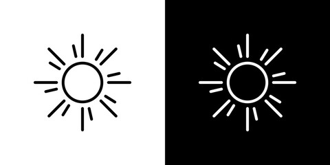 Sun icon symbol concept for graphic design, Website, UI. Svg