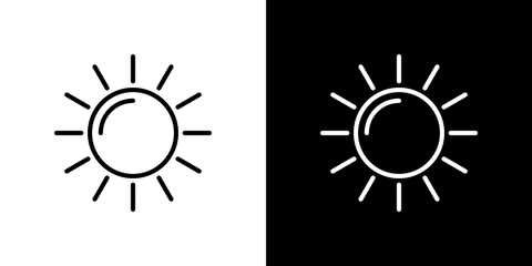 Sun icon symbol concept for graphic design, Website, UI. Svg