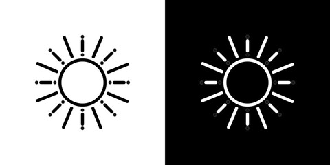 Sun icon symbol concept for graphic design, Website, UI. Svg