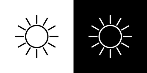 Sun icon symbol concept for graphic design, Website, UI. Svg