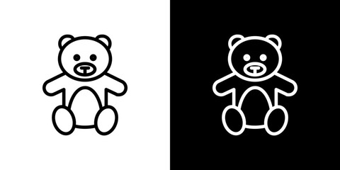 Teddy bear icon symbol concept for graphic design, Website, UI. Svg