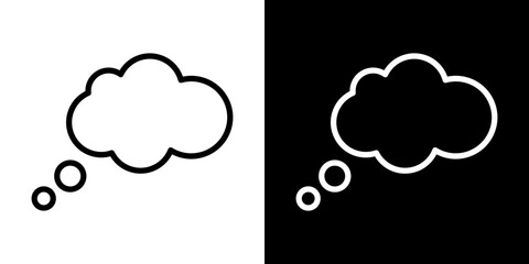 Think bubble icon symbol concept for graphic design, Website, UI. Svg