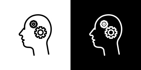 Thinking icon symbol concept for graphic design, Website, UI. Svg