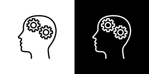 Thinking icon symbol concept for graphic design, Website, UI. Svg