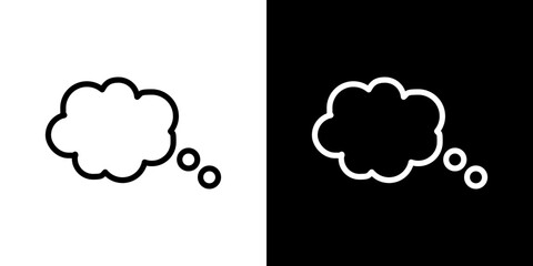 Thought bubble icon symbol concept for graphic design, Website, UI. Svg