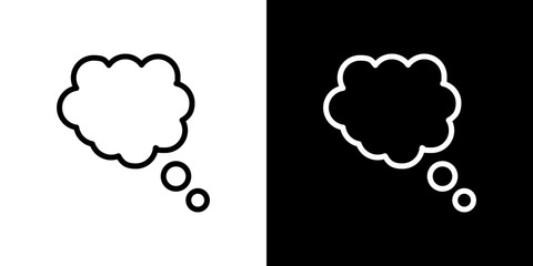Thought bubble icon symbol concept for graphic design, Website, UI. Svg