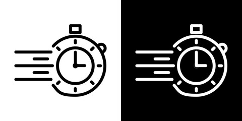 Fototapeta premium Time fast icon symbol concept for graphic design, Website, UI. Svg